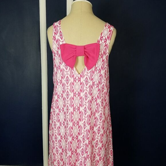 Myan boutique Pink Print Dress Size Medium - Picture 3 of 5
